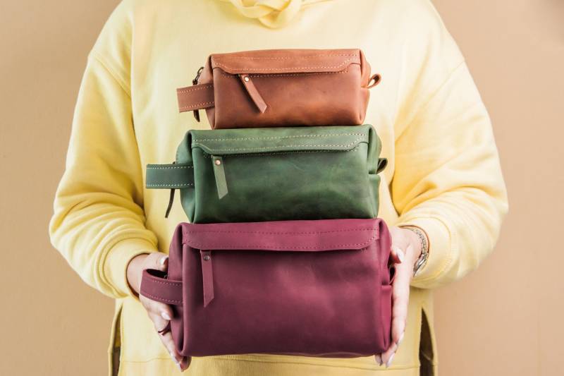 Personalisierte Dopp Kit, Personalisiertes Leder Kit Für Männer, Benutzerdefinierte Herren Monogramm von PandaUA