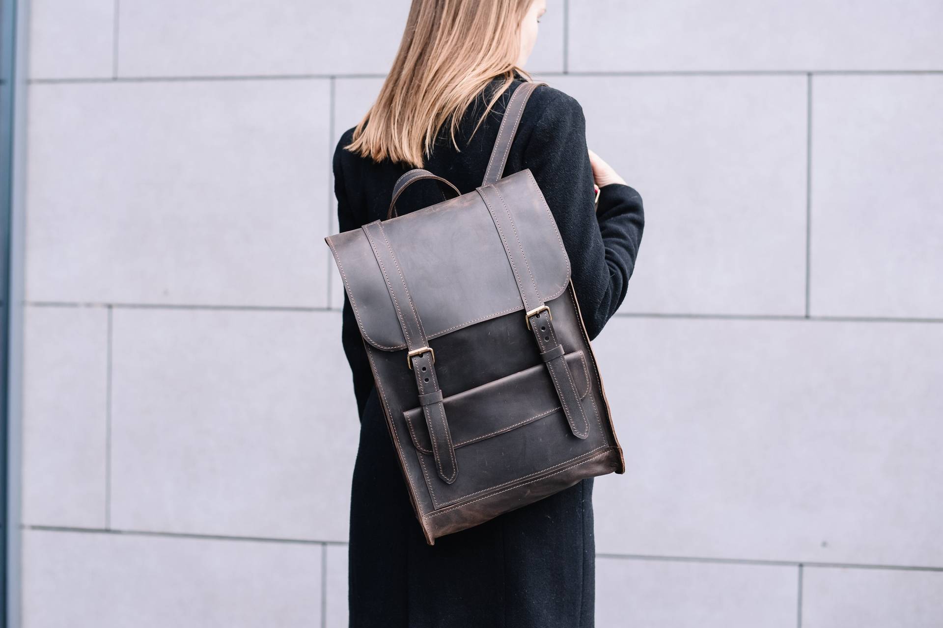 Rucksack, Lederrucksack, College Rucksack, Laptop Rucksack, Hipster Rucksack, Brauner Rucksack, Herren Rucksack, City Rucksack von PandaUA