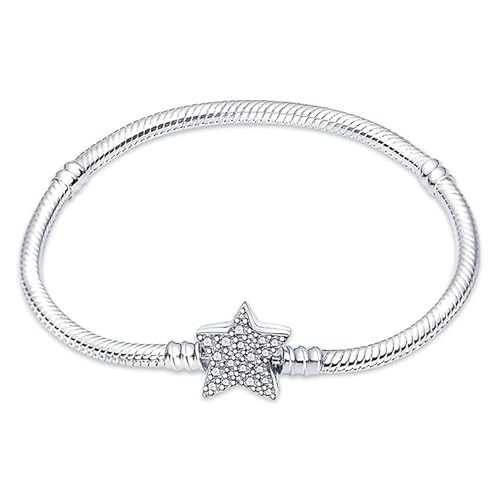 Pandach Armband Damen 925 Sterling Silber, Armbänder Moments Schlangen-Gliederarmband Armkette Valentinstag Muttertag Geburtstags Weihnachten Geschenk für Frauen Freundin Mama von Pandach