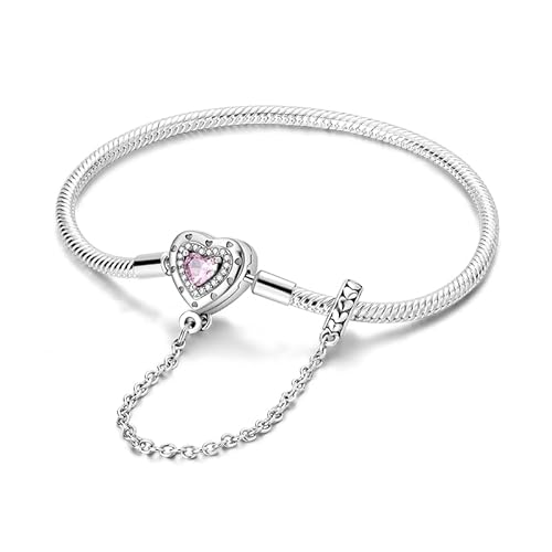 Pandach Armband Damen 925 Sterling Silber, Armbänder Moments Schlangen-Gliederarmband Armkette Valentinstag Muttertag Geburtstags Weihnachten Geschenk für Frauen Freundin Mama CMB051 von Pandach