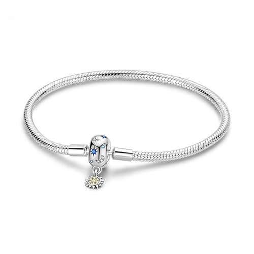 Pandach Armband Damen 925 Sterling Silber, Armbänder Moments Schlangen-Gliederarmband Armkette Valentinstag Muttertag Geburtstags Weihnachten Geschenk für Frauen Freundin Mama CMB051 von Pandach