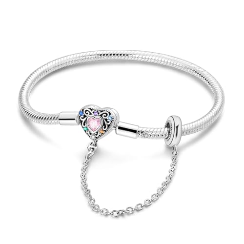 Pandach Armband Damen 925 Sterling Silber, Armbänder Moments Schlangen-Gliederarmband Armkette Valentinstag Muttertag Geburtstags Weihnachten Geschenk für Frauen Freundin Mama von Pandach