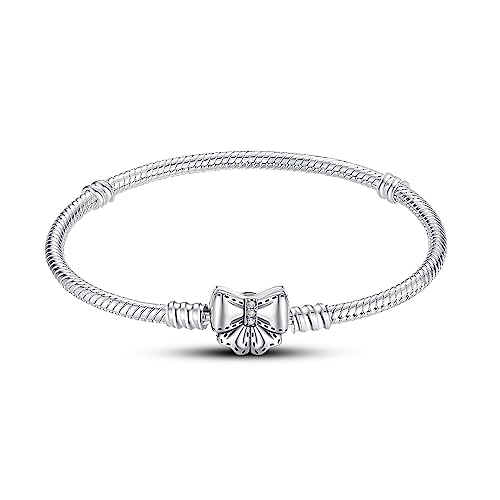Pandach Armband Damen 925 Sterling Silber, Armbänder Moments Schlangen-Gliederarmband Armkette Valentinstag Muttertag Geburtstags Weihnachten Geschenk für Frauen Freundin Mama von Pandach