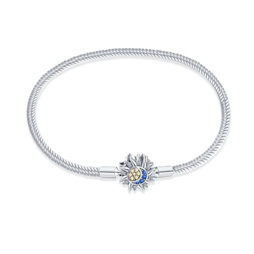 Pandach Armband Damen 925 Sterling Silber, Armbänder Moments Schlangen-Gliederarmband Armkette Valentinstag Muttertag Geburtstags Weihnachten Geschenk für Frauen Freundin Mama von Pandach
