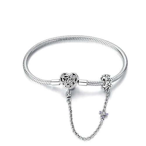 Pandach Armband Damen 925 Sterling Silber, Armbänder Moments Schlangen-Gliederarmband Armkette Valentinstag Muttertag Geburtstags Weihnachten Geschenk für Frauen Freundin Mama von Pandach