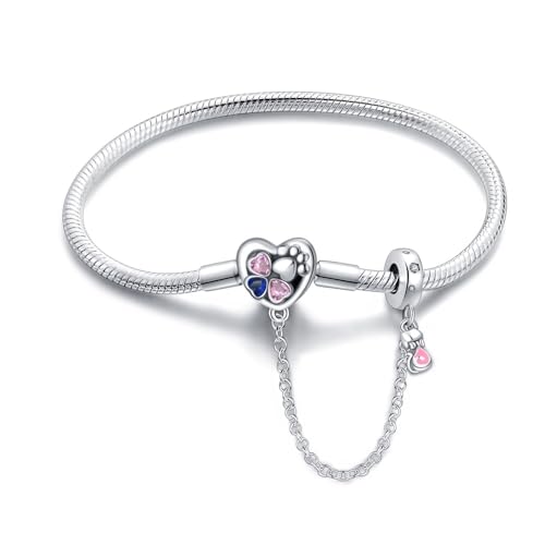 Pandach Armband Damen 925 Sterling Silber, Armbänder Moments Schlangen-Gliederarmband Armkette Valentinstag Muttertag Geburtstags Weihnachten Geschenk für Frauen Freundin Mama von Pandach
