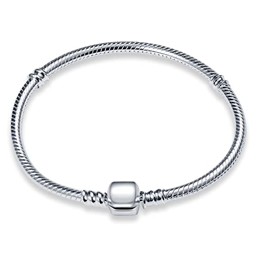 Pandach Armband Damen 925 Sterling Silber, Armbänder Moments Schlangen-Gliederarmband Armkette Valentinstag Muttertag Geburtstags Weihnachten Geschenk für Frauen Freundin Mama CMB051 von Pandach