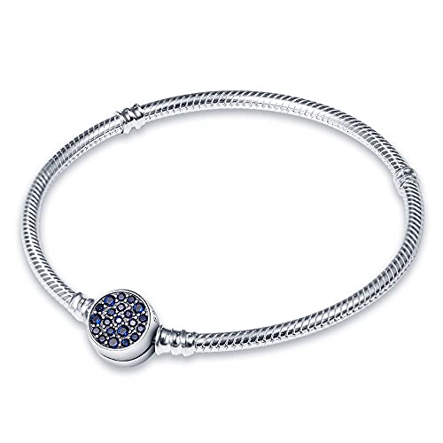 Pandach Armband Damen 925 Sterling Silber, Armbänder Moments Schlangen-Gliederarmband Armkette Valentinstag Muttertag Geburtstags Weihnachten Geschenk für Frauen Freundin Mama CMB061 von Pandach