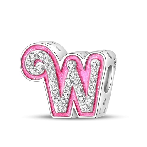 Pandach Damen Charm Anhänger Buchstabe W für Armband 925 Sterling Silber Charms Beads passend für Armband und Halskette, Kompatibel mit Europäischen Armbändern für Frauen Mädchen Pandach Damen Charm Anhänger Buchstabe W für Armband 925 Sterling Silber Charms Beads passend für Armband und Halskette, Kompatibel mit Europäischen Armbändern für Frauen Mädchen von Pandach