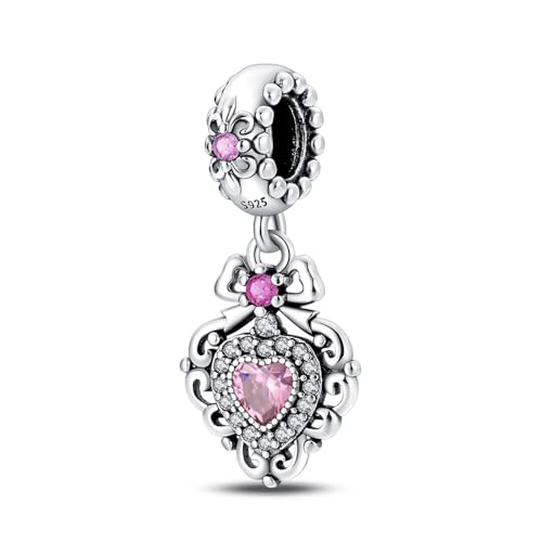 Pandach Damen Charm Anhänger für Armband 925 Sterling Silber Charms Beads passend für Armband und Halskette, Kompatibel mit Europäischen Armbänder für Frauen Mädchen C4 von Pandach