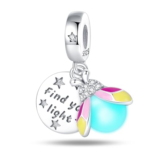Pandach Damen Charm Anhänger für Armband 925 Sterling Silber Charms Beads passend für Armband und Halskette, Kompatibel mit Europäischen Armbänder für Frauen Mädchen C5 von Pandach