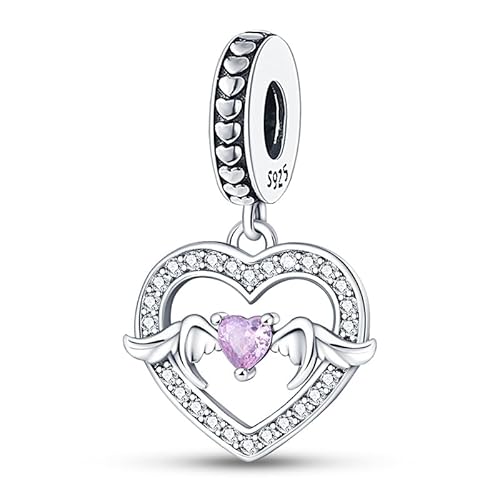 Pandach Damen Charm Anhänger für Armband 925 Sterling Silber Charms Beads passend für Armband und Halskette, Kompatibel mit Europäischen Armbänder für Frauen Mädchen C3 von Pandach