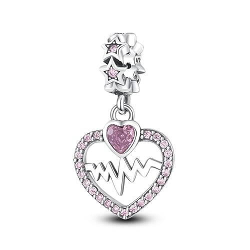 Pandach Damen Charm Anhänger für Armband 925 Sterling Silber Charms Beads passend für Armband und Halskette, Kompatibel mit Europäischen Armbänder für Frauen Mädchen C5 von Pandach