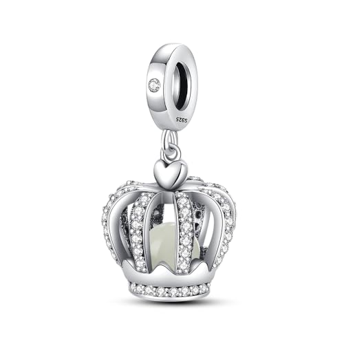 Pandach Damen Charm Anhänger für Armband 925 Sterling Silber Charms Beads passend für Armband und Halskette, Kompatibel mit Europäischen Armbänder für Frauen Mädchen von Pandach