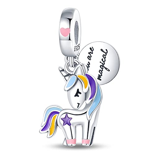 Pandach Damen Charm Anhänger für Armband 925 Sterling Silber Charms Beads passend für Armband und Halskette, Kompatibel mit Europäischen Armbänder für Frauen Mädchen von Pandach