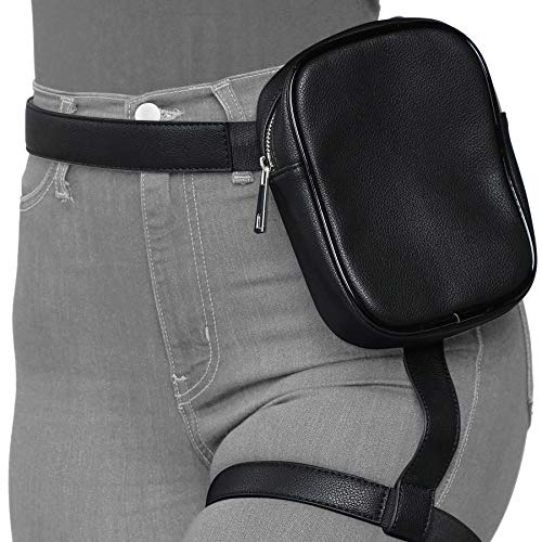 Beingeschirr, Bauchtasche für Frauen, Hüfttaschen mit Gürtel, Damen-börse, Bauchtaschen, Schwarz (schwarz), Large von Pander