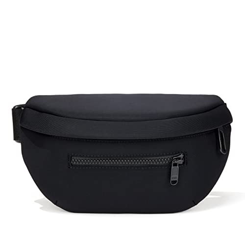 Neopren Bauchtasche 3 Taschen Hüfttasche für Männer & Frauen Mode Wasserabweisend Hüfte Bauchtasche mit verstellbarem Gürtel für Laufen Reisen Wandern Workout Sport, Schwarz, Einheitsgröße, von Pander