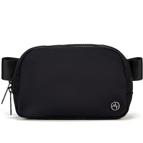 Pander Crossbody Bauchtasche für Damen, modische Hüfttaschen, Crossbody-Taschen, überall Gürteltasche mit verstellbarem Riemen, Onyx Black, Einheitsgröße, Zwei-Wege-Kunststoff-Reißverschluss von Pander