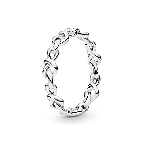 PANDORA Knotenherzen Ring aus Sterling-Silber aus der PANDORA Moments Kollektion, Größe: 54, 198018-54 von PANDORA