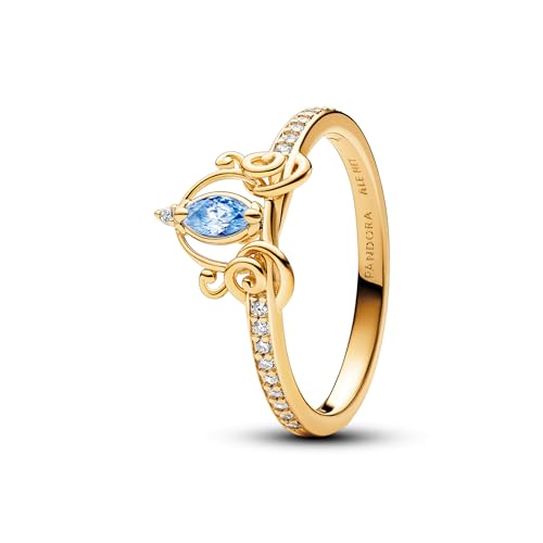 PANDORA Disney Cinderellas Kutsche Ring aus Sterling Silber mit vergoldeter Metalllegierung, Cubic Zirkoniastein, Größe: 54, 162957C01-54 PANDORA Disney Cinderellas Kutsche Ring aus Sterling Silber mit vergoldeter Metalllegierung, Cubic Zirkoniastein, Größe: 54, 162957C01-54 von PANDORA