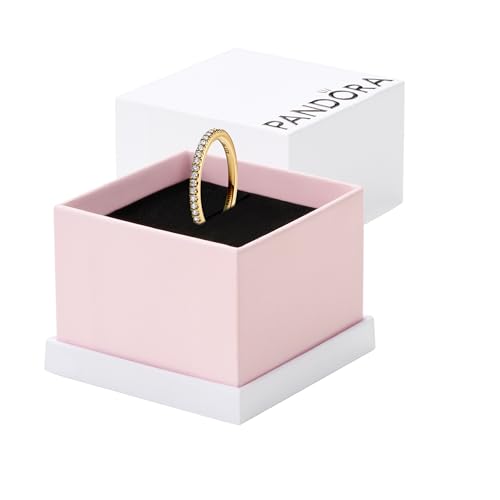 PANDORA Timeless Funkelnder Band-Ring aus Sterling Silber mit vergoldeter Metalllegierung, Cubic Zirkoniastein verziert, Größe: 54, 162999C01-54 PANDORA Timeless Funkelnder Band-Ring aus Sterling Silber mit vergoldeter Metalllegierung, Cubic Zirkoniastein verziert, Größe: 54, 162999C01-54 von PANDORA