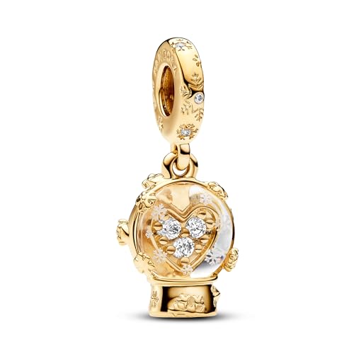 PANDORA Moments Herz Schneeflocke Schneekugel Charm-Anhänger aus Sterling Silber mit vergoldeter Metalllegierung, Zirkonia, Kompatibel Moments Armbändern, 762825C01 PANDORA Moments Herz Schneeflocke Schneekugel Charm-Anhänger aus Sterling Silber mit vergoldeter Metalllegierung, Zirkonia, Kompatibel Moments Armbändern, 762825C01 von PANDORA