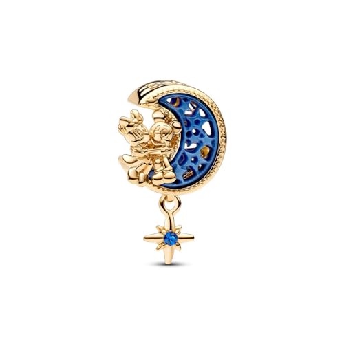PANDORA Moments Disney Micky Maus & Minnie Maus Halbmond Charm aus Sterling Silber mit vergoldeter Metalllegierung, Kompatibel Moments Armbändern, 762956C01 PANDORA Moments Disney Micky Maus & Minnie Maus Halbmond Charm aus Sterling Silber mit vergoldeter Metalllegierung, Kompatibel Moments Armbändern, 762956C01 von PANDORA