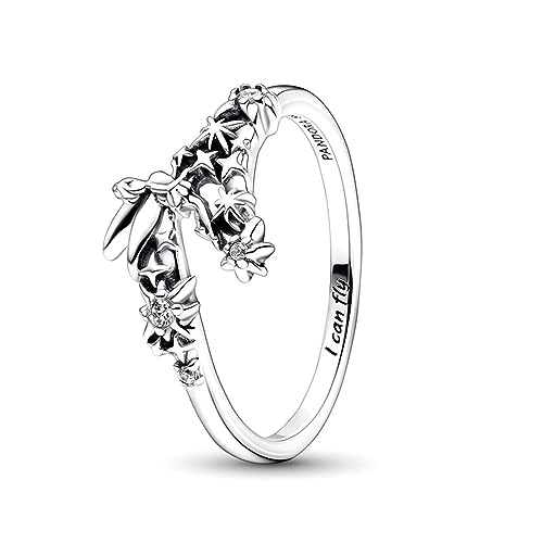 PANDORA Disney Tinker Bell Funkelnder Ring aus Sterling-Silber mit Cubic Zirkonia in der Farbe Silber, Gr. 52, Disney X PANDORA Kollektion, 192516C01-52 von PANDORA