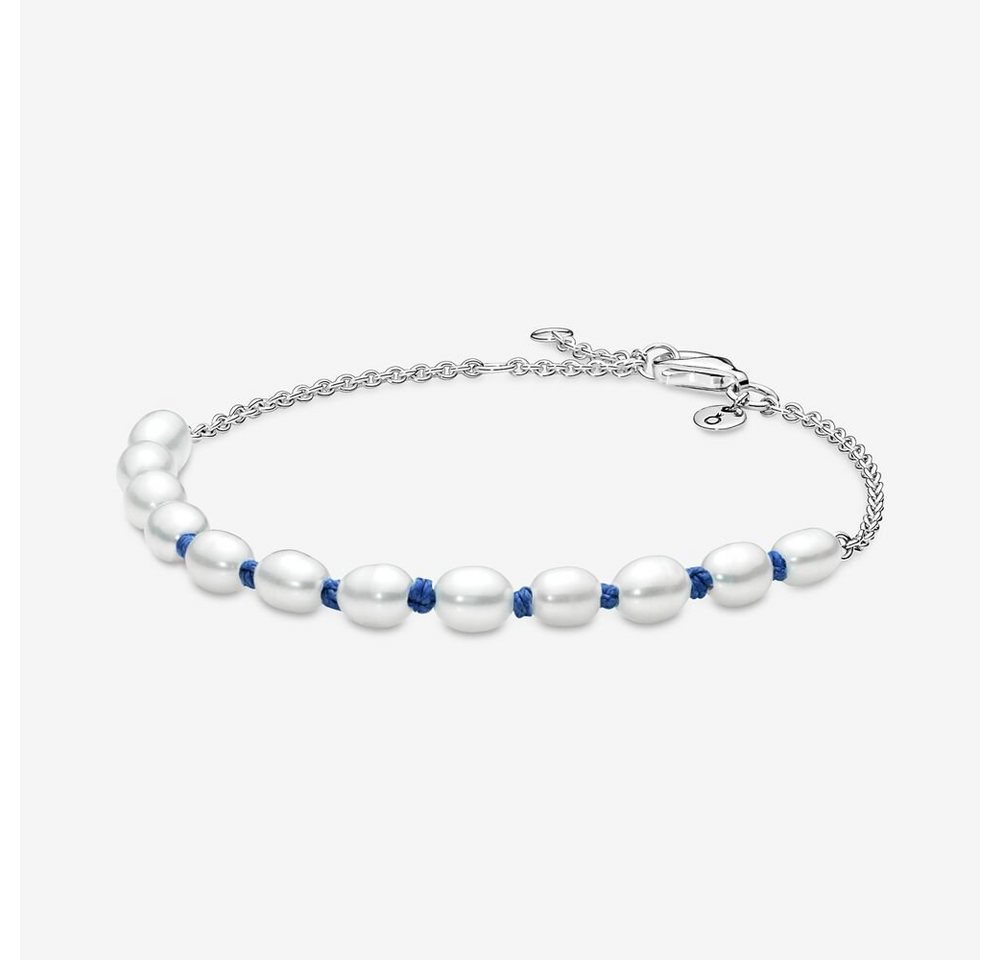 Pandora Armband 591689C01 Armband Damen Süßwasserzuchtperle Blaue Bandkette Silber 2 von Pandora