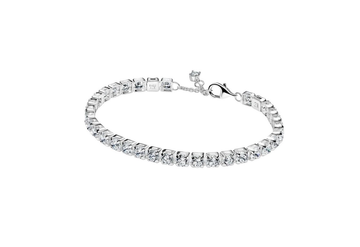 Pandora Armband Tennisarmband Damen Funkelnde Zirkonia Weiss Silber 593539C01-18 cm von Pandora