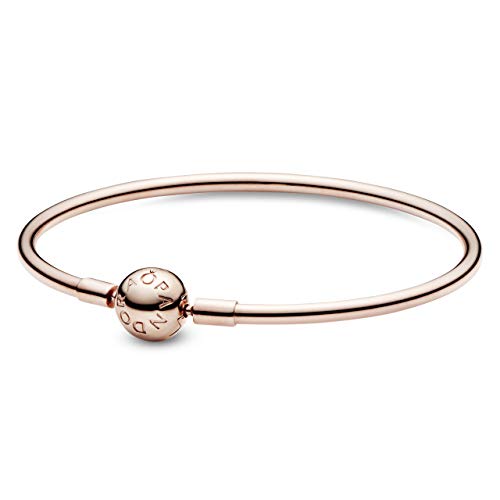 PANDORA Armreif in Roségold mit Kugelverschluss und Sterling-Silber und 14 Karat rosévergoldete Metalllegierung Moments Collection, 21cm von PANDORA