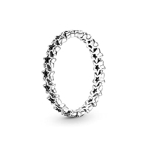 Pandora 190029C00 Ring Damen Band Asymmetrische Sterne Sterling-Silber 52 von Pandora