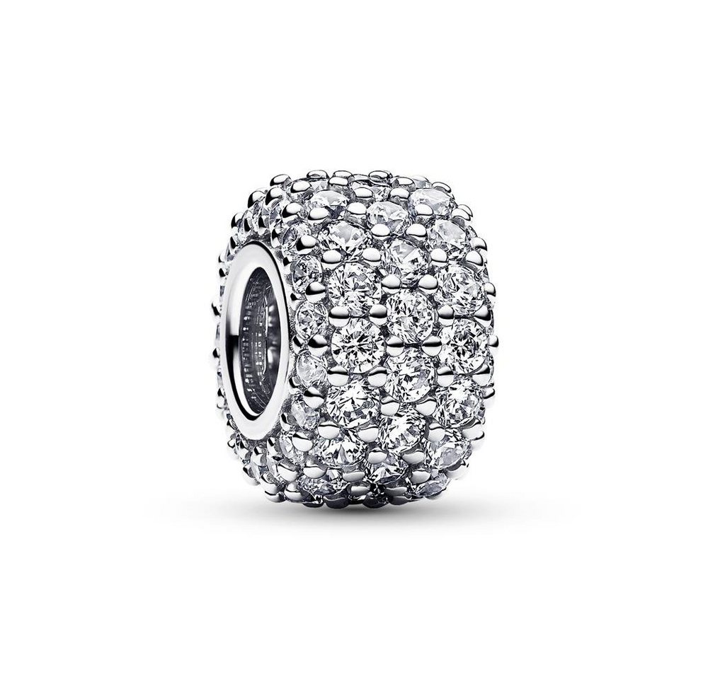 Pandora Bead Dreireihiger Pavé-Charm aus Sterlingsilber mit Zirkonia von PANDORA von Pandora