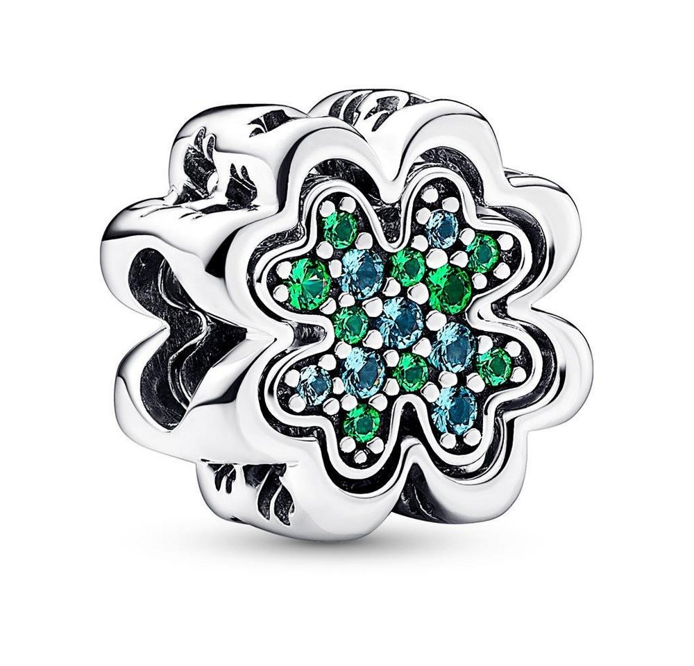 Pandora Bead PANDORA Charm in Kleeblattform, 925er Silber, teilbar von Pandora