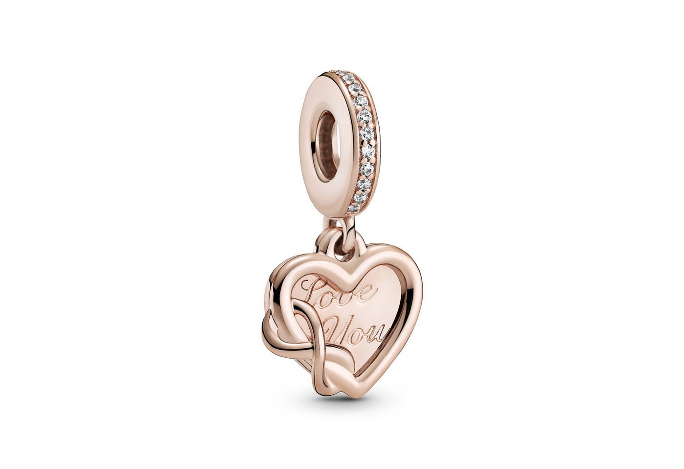 Pandora Bead Rose 789369C01 Charm-Anhänger Damen Love You Unendlichkeits-Herz von Pandora