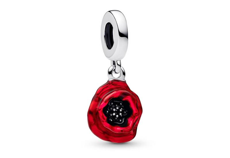 Pandora Blumenanhänger Charm-Silber Rote von Pandora