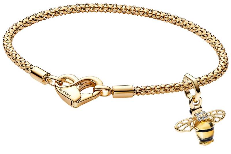 Pandora Charm-Armband Goldfarben Funkelnde Biene Geschenkset von Pandora