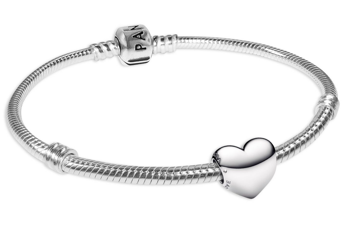 Pandora Charm-Armband Damen-Be Love Starter-Set Silber 925 von Pandora
