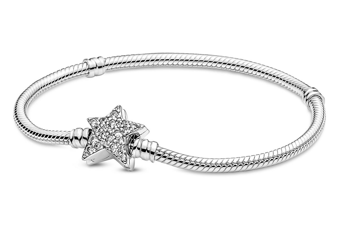 Pandora Charm-Armband Damen-Sternverschluss Silber von Pandora