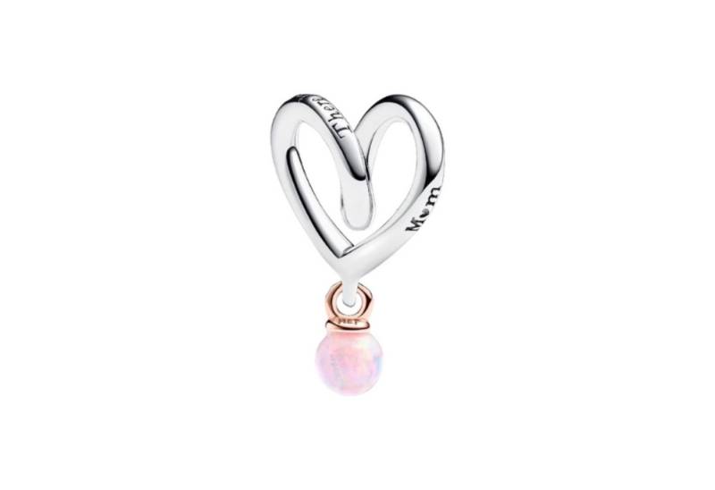 Pandora Charm-Einhänger 783242C01, Herz mit pinkem Opal von Pandora