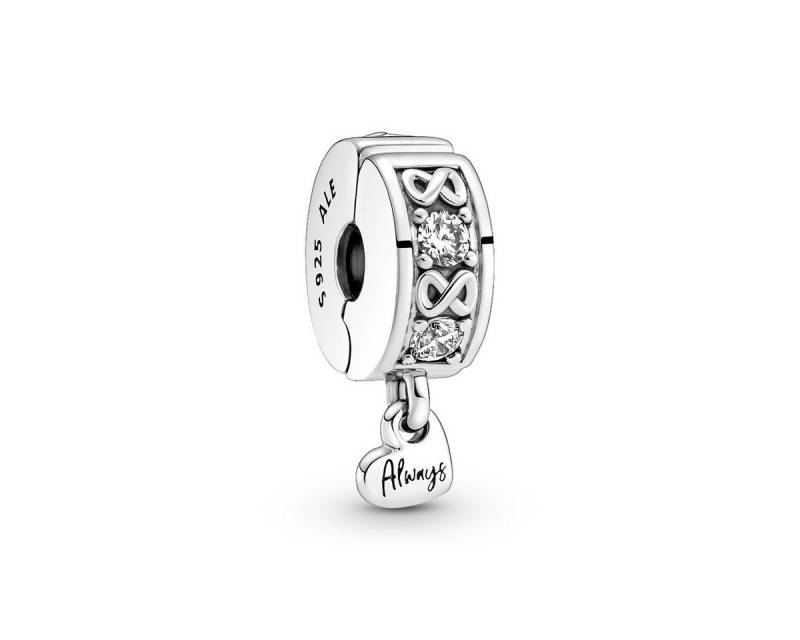Pandora Charm-Einhänger 791151C01 Clip-Charm Familie Für Immer Pavé Zirkonia Sterling-Silber von Pandora