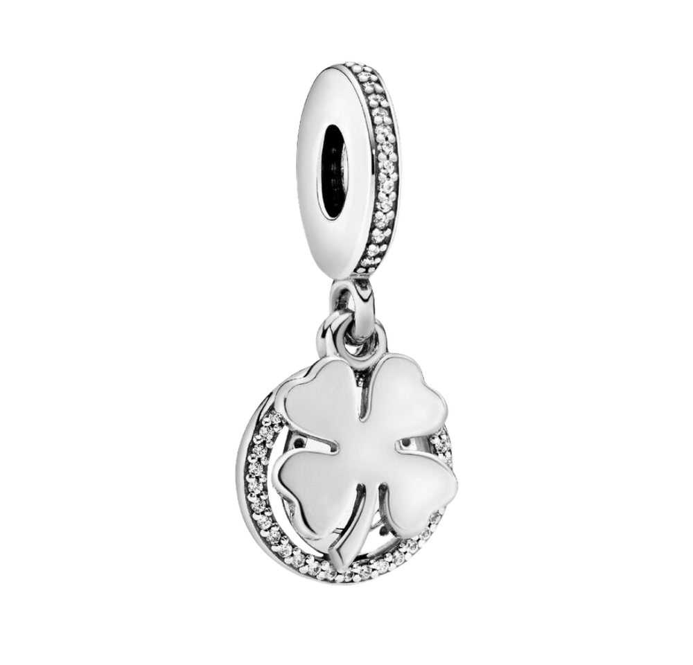 Pandora Charm-Einhänger 792089CZ*, Kleeblatt, Zirkonia, Hufeisen, Glücksbringer von Pandora