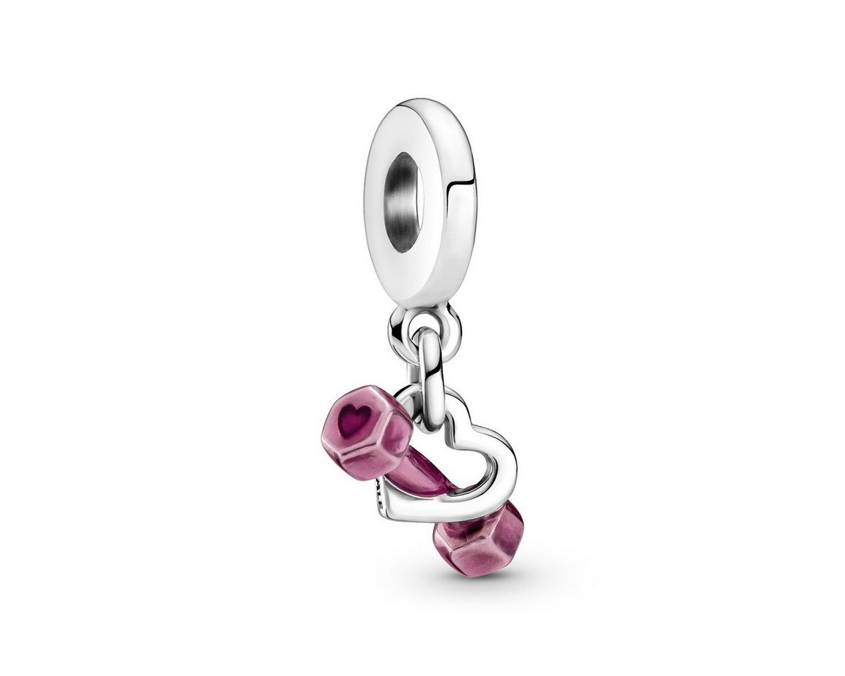 Pandora Charm-Einhänger 799545C01 Charm-Anhänger Damen Hantel und Herz Sterling-Silber von Pandora