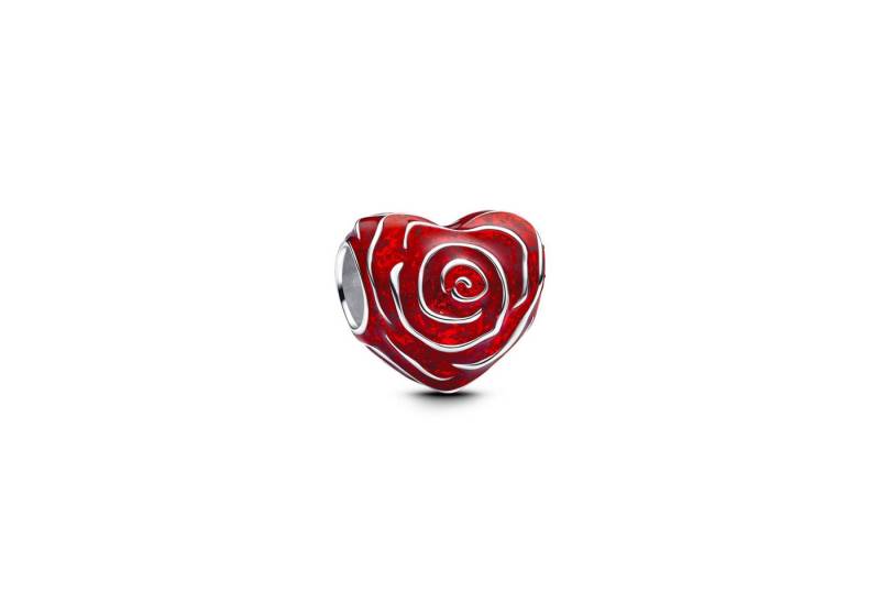 Pandora Charm-Einhänger Charm Damen Rose Herz Rot Silber 793673C01 von Pandora