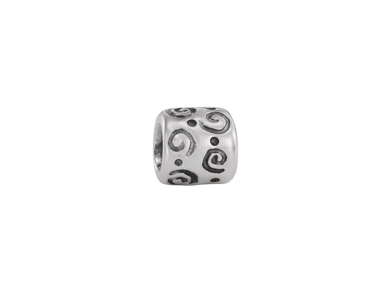 Pandora Charm-Einhänger Charm Ornament Wirbel und Punktmuster Geschwärzt Silber 790124 von Pandora