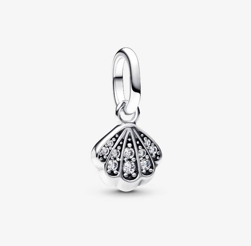 Pandora Charm-Einhänger Funkelnde Muschel Mini-Charm-Anhänger Sterling-Silber von Pandora