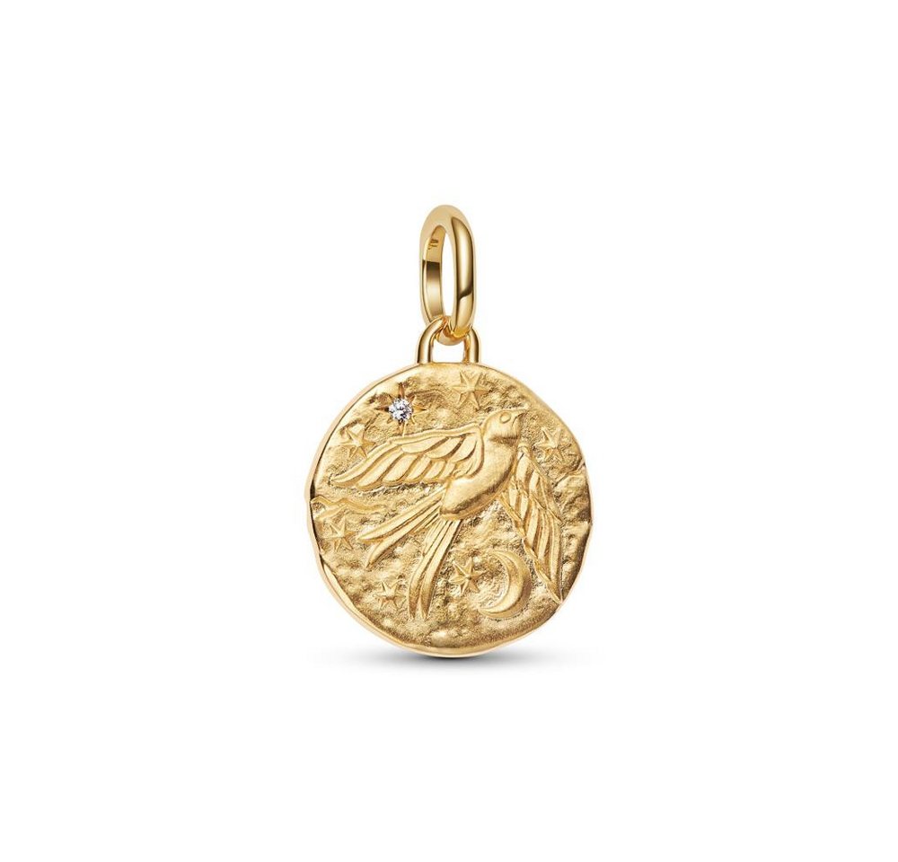 Pandora Charm-Einhänger PANDORA Talisman Charm-Anhänger Schwalbe, IP Gold von Pandora