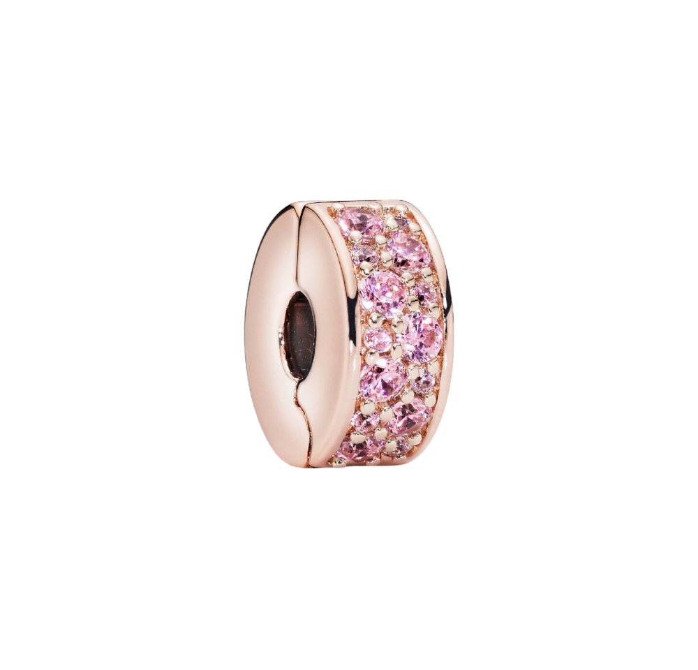 Pandora Charm-Einhänger ROSE-781817PCZ*, Zirkonia, Rosa, Clip, Rosévergoldet von Pandora