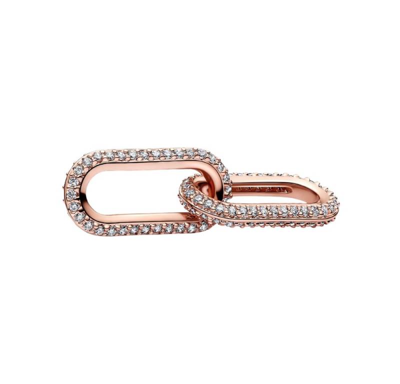 Pandora Charm-Einhänger ROSE-789660C01, Rosévergoldet, Zirkonia, Pavé, Styling-Link von Pandora