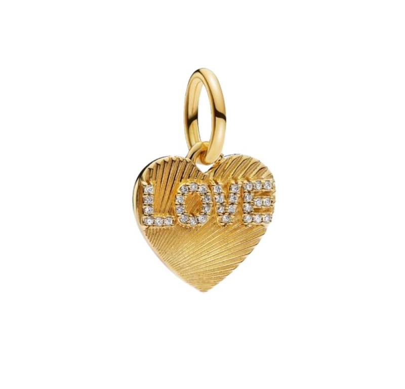 Pandora Charm Herz 763604C01, Herz, Liebe, Vergoldet, Zirkonia von Pandora